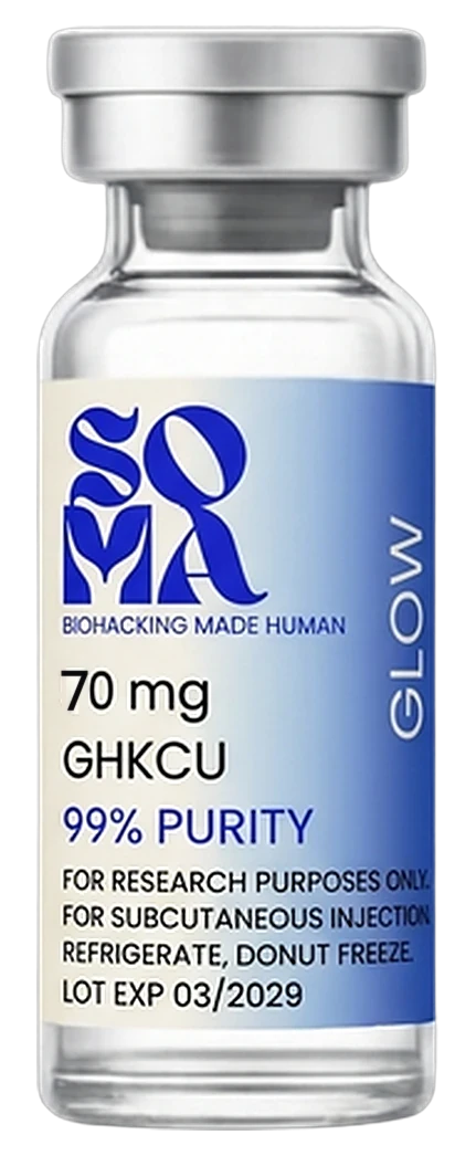 Vial de GHK-Cu 70 mg — línea GLOW