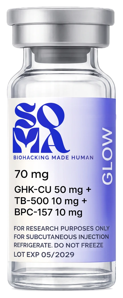 Vial de GLOW 70 mg — línea GLOW