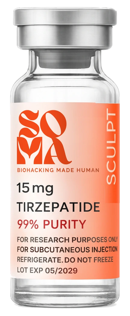 Vial de Tirzepatide 15 mg — línea SCULPT